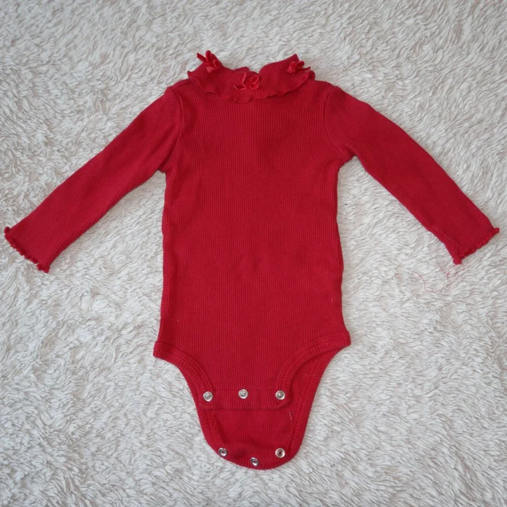 Baby Girl Size 6 Months Koala Baby Holiday Outfit, Red, Black, White, 2 pc set